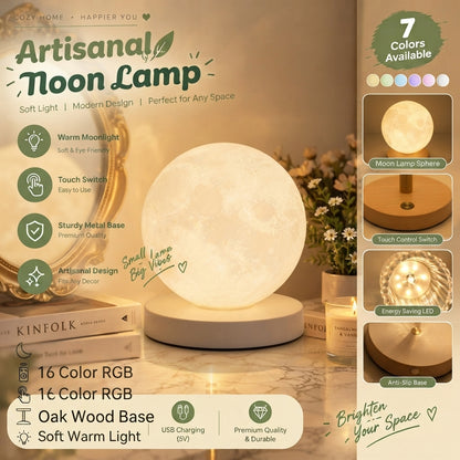 Rotating Sleeping Moon Small Night Lamp