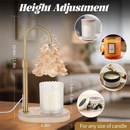 Candle Warmer Lamp with Timer & Dimmable Light – Flameless Candle Warmer for Cozy Home Ambience, Bedroom & Living Room
